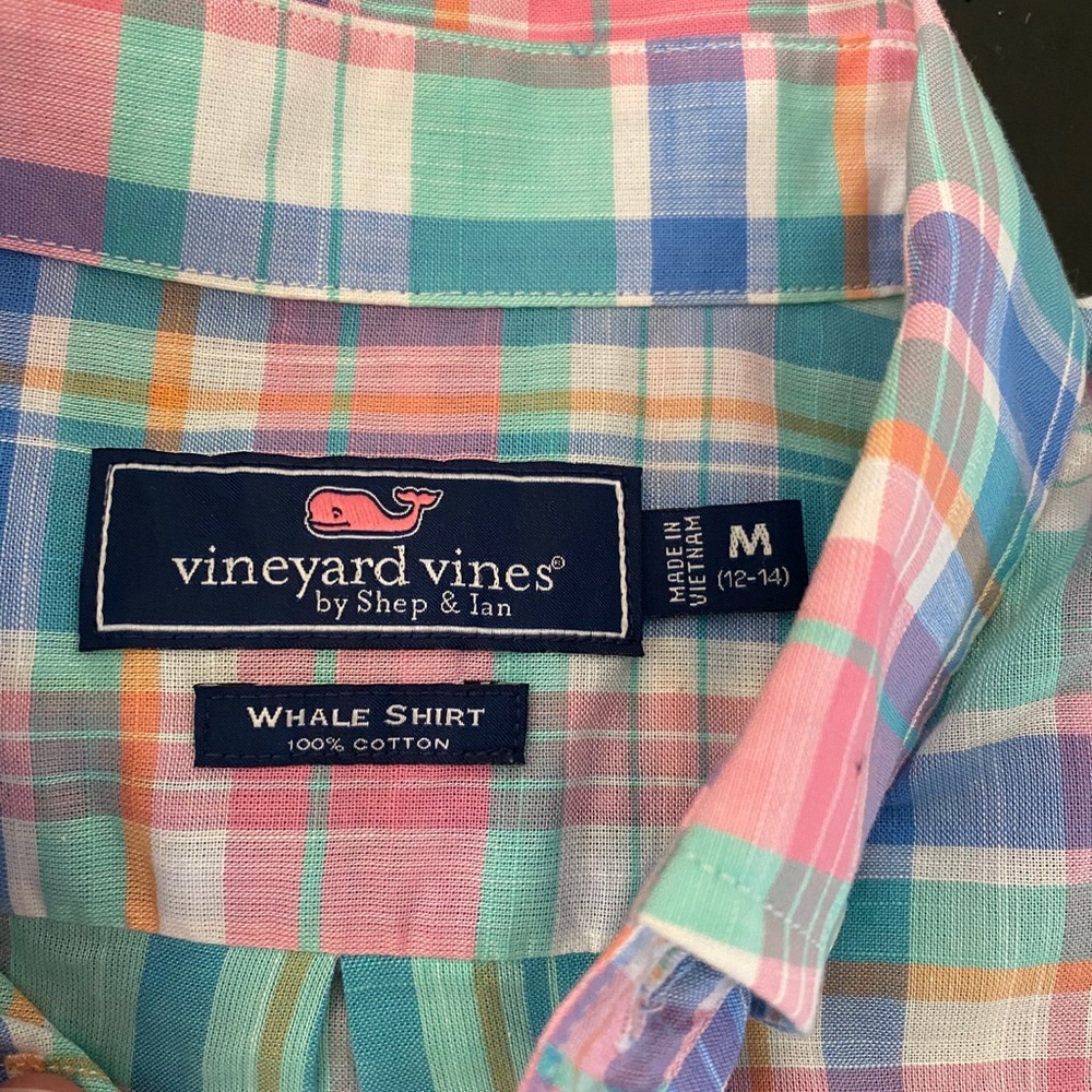 Vineyard vines linen Youth dress shirt
